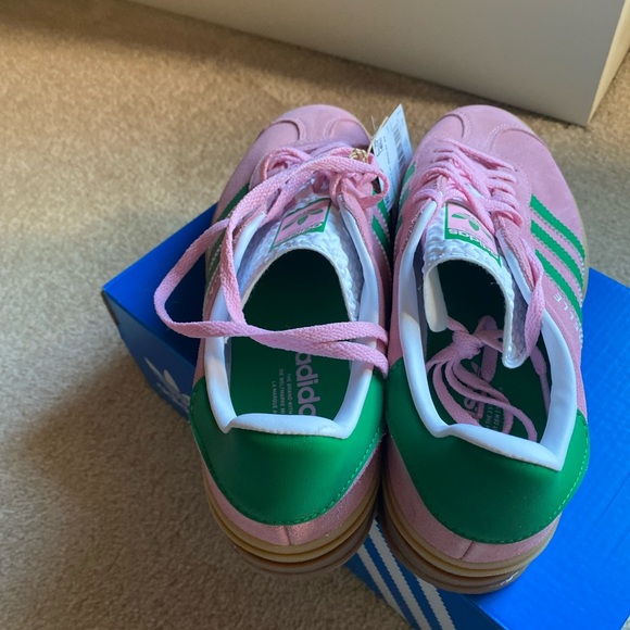 SOLD! Adidas Women's Gazelle Bold Platform Sneakers True Pink Green - Size 8.5 - Picture 12 of 13